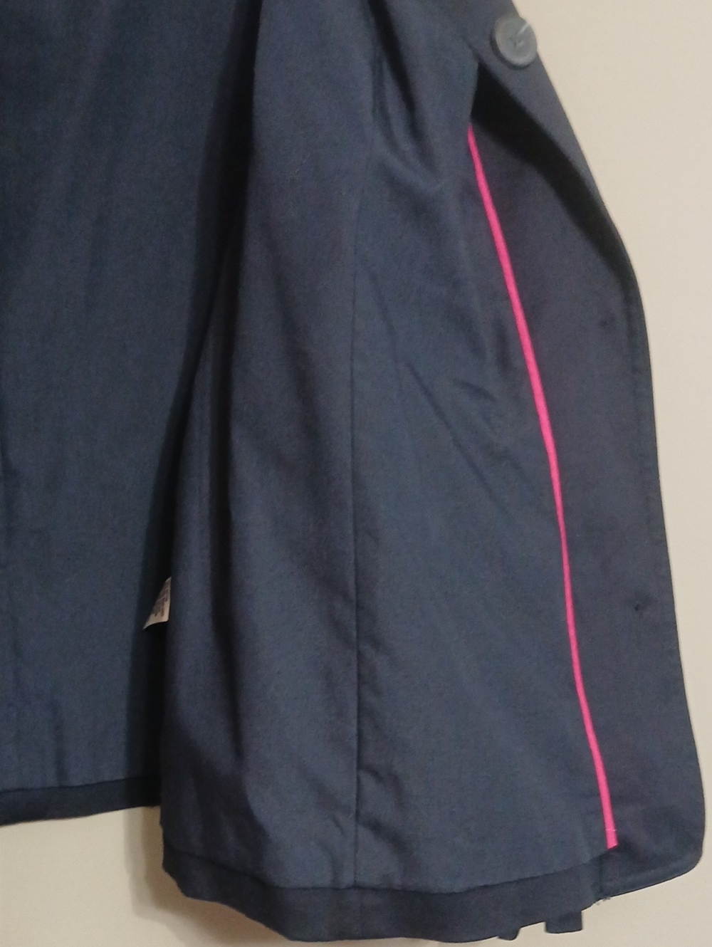 Women’s Navy Ruffle Collar Jacket - Picture 6 of 8